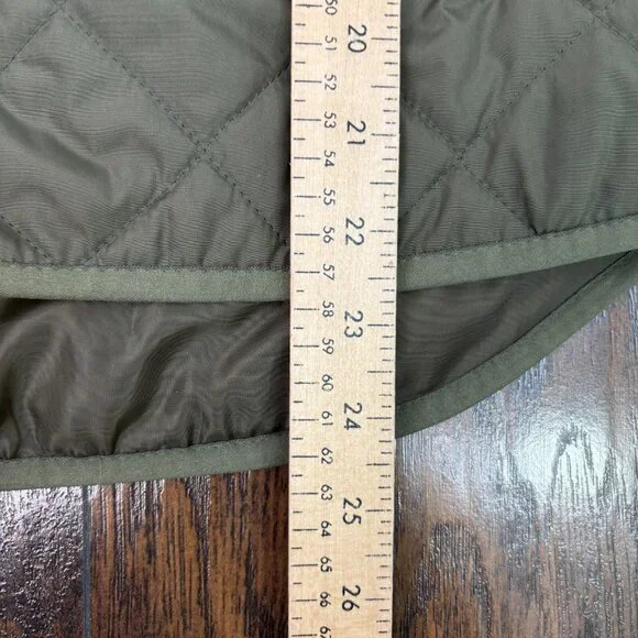 Old Navy Quilted Vest XS Olive Green Full-Zip Pockets Women's Jacket - Picture 10 of 12